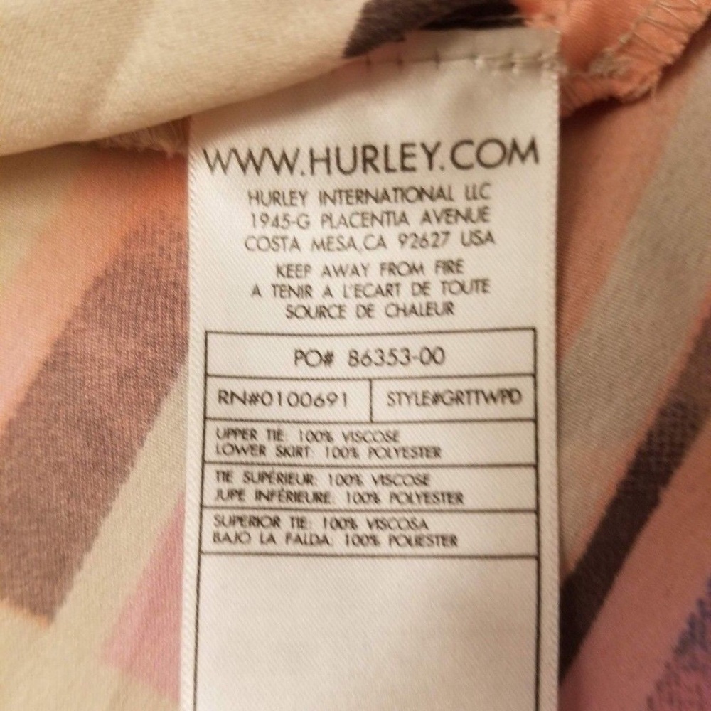 HURLEY War Paint Dress NEW Halter Peach - Picture 4 of 4